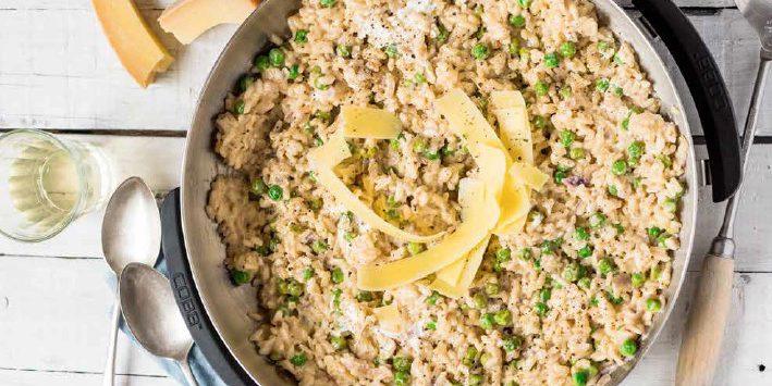 Pea and Goat Cheese Risotto - COBB Grill America