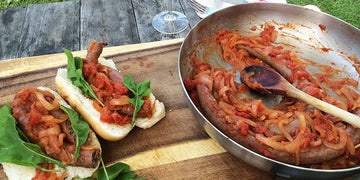 Gourmet Sausage Sandwich with Spicy Tomato Sauce Recipe