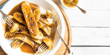 Grilled Bananas with Salted Toffee Sauce Recipe