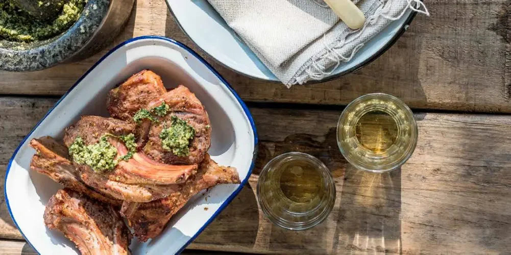 Smoked Lamb Chops with Mint Pesto Recipe