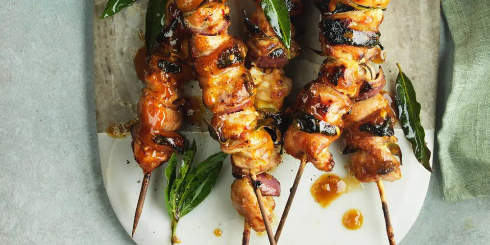 Sticky Spicy Chicken Kebabs Recipe
